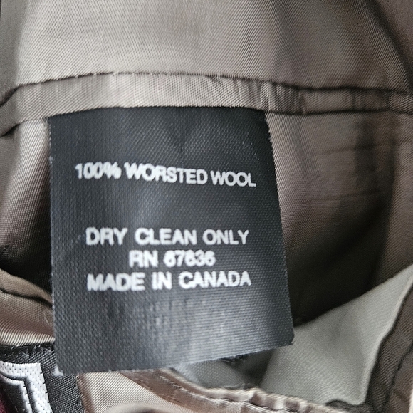 Vintage Yves Saint Laurent Wool Men's Blazer Jacket Brown/Blue Size 47R - Picture 13 of 13